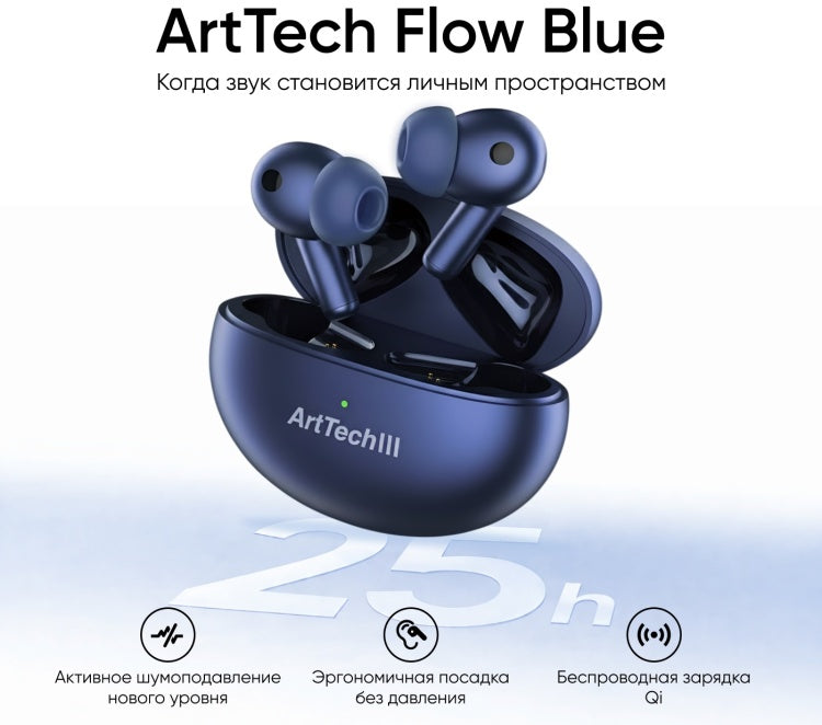 Наушники ArtTech Flow ANC белый