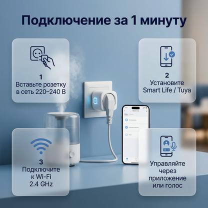 Умная розетка ArtTech Volt One — 2+1 в подарок