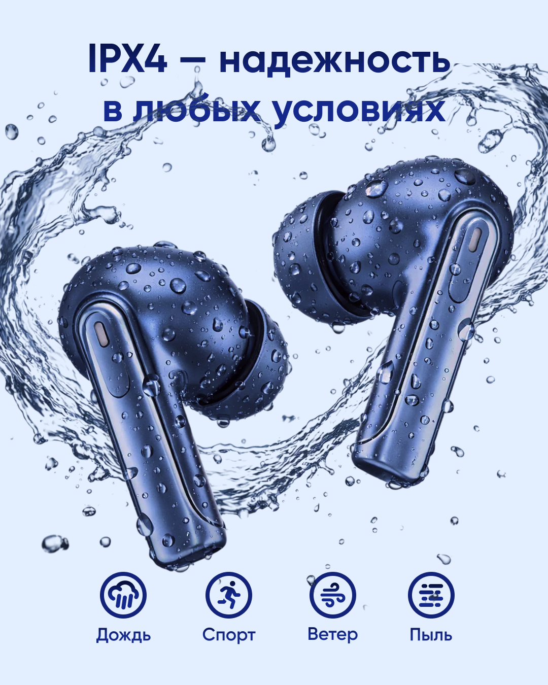 Наушники ArtTech Flow ANC синий