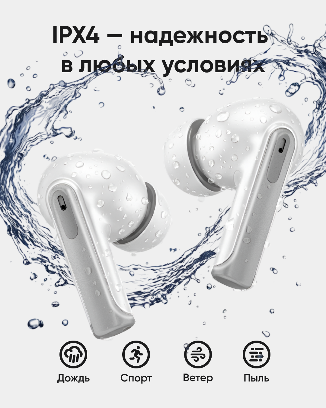 Наушники ArtTech Flow ANC белый